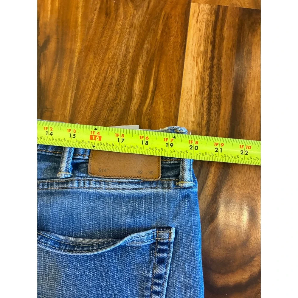 Levi's 514 Straight Fit Mens Blue Jeans 42x30 Medium Wash Denim Pants